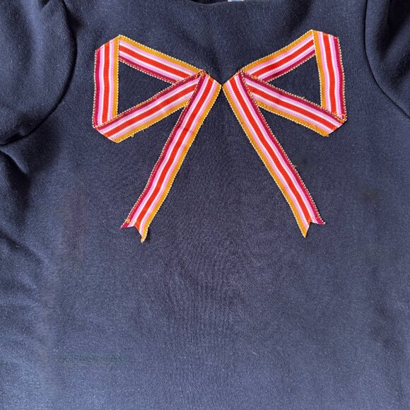 Jacadi Paris Girls Navy Dress with Grosgrain Bow – Size 4A (104 cm) - Picture 2 of 4